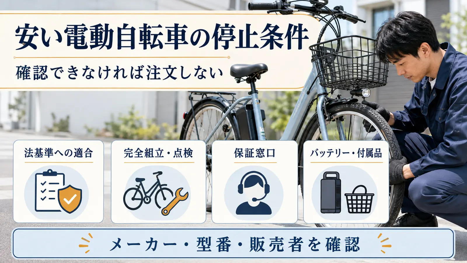 安い電動自転車を買う前に法適合や組立と保証を確認する注意点