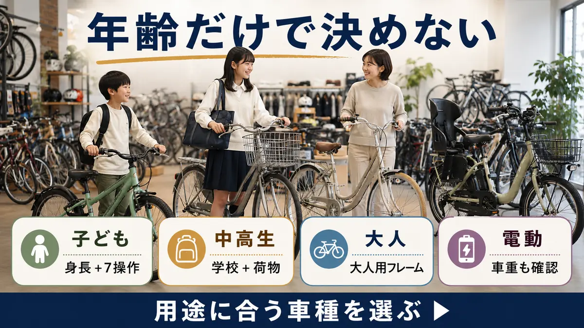 24インチ自転車を子ども・中高生・大人の用途別に選ぶ考え方