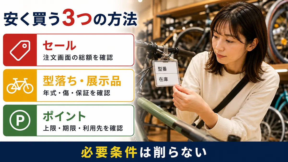 ブリヂストン自転車をセール・型落ち展示品・ポイントで安く買う際の確認事項