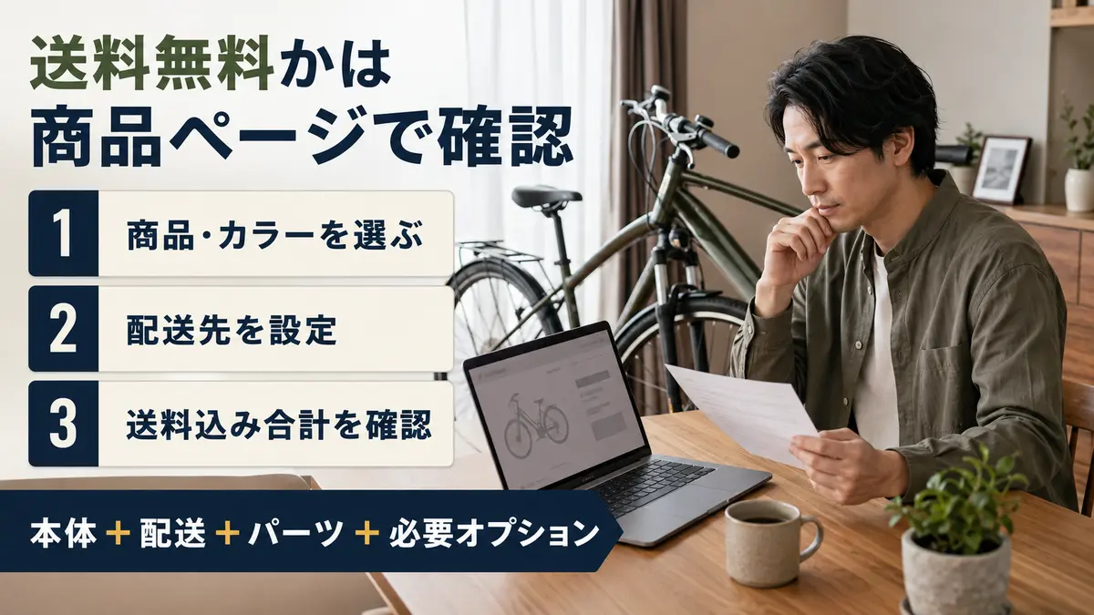 サイマの商品ページで配送先を設定し送料込み総額を確認する3ステップ