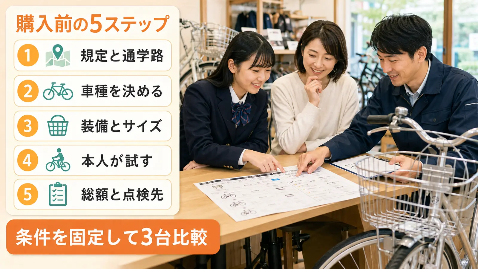 高校生の通学自転車を学校規定から総額まで確認する5ステップ