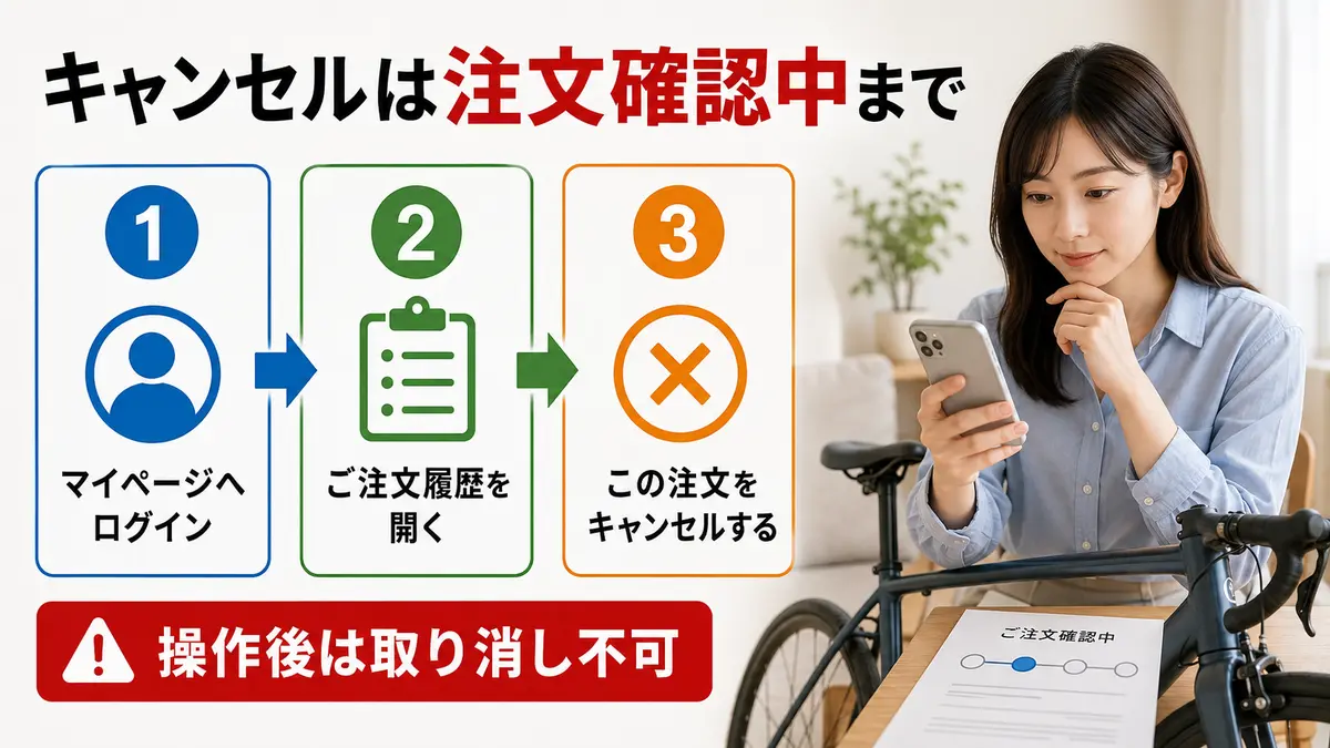 注文確認中にマイページからキャンセルする3つの手順