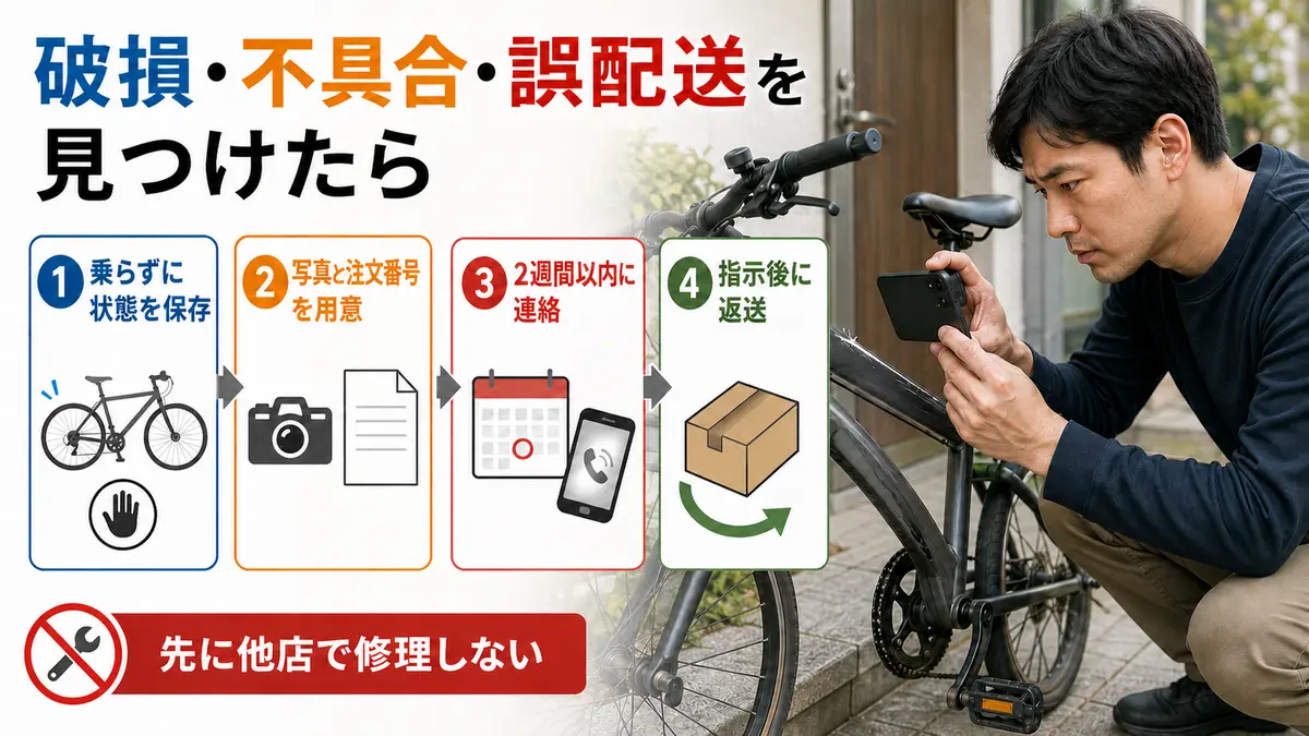 破損や誤配送を見つけたときの記録と連絡の4手順